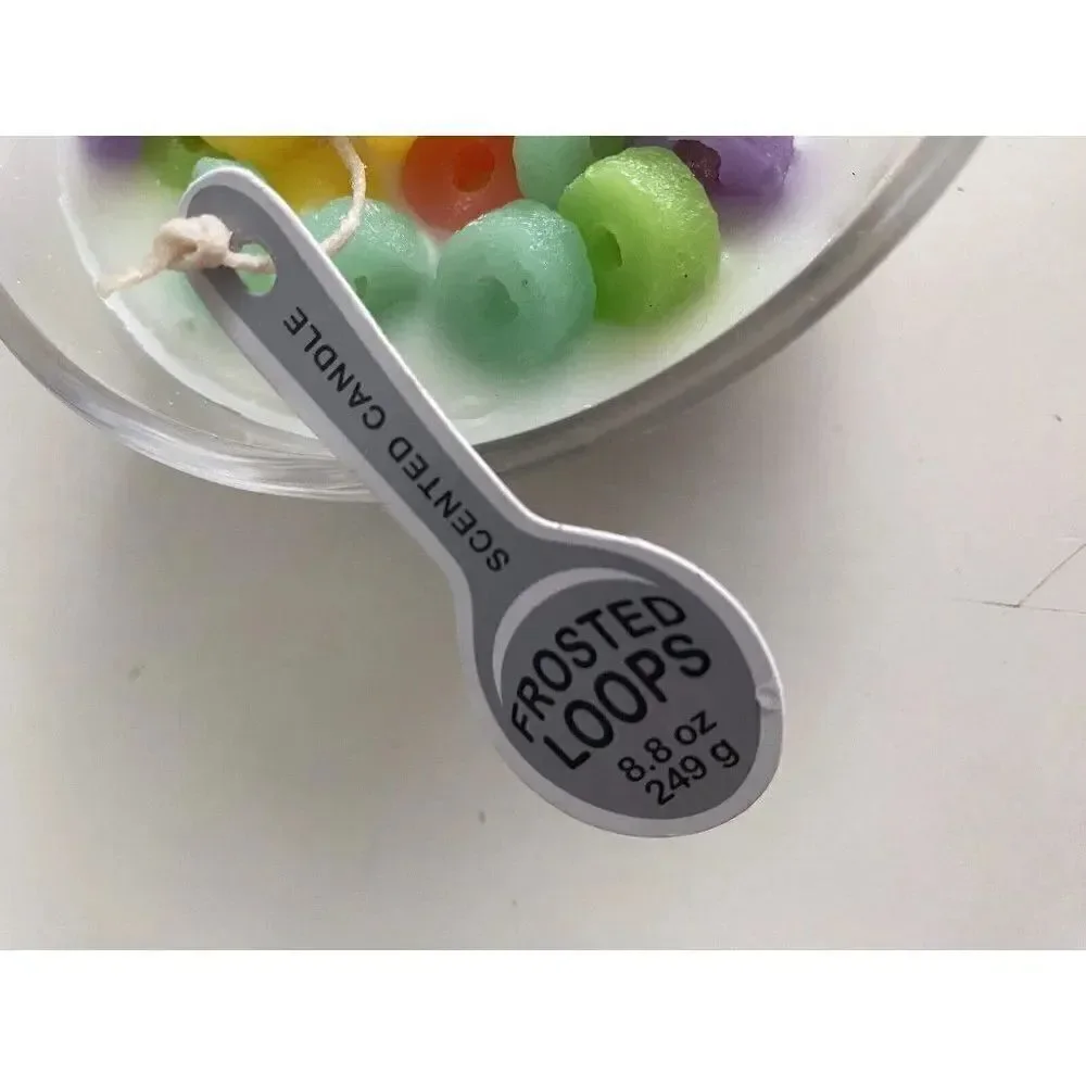 Fruit‎ Frosted Loops Scented Cereal Bowl Candle 3 Wick Genie HK Co. 8.8 Oz NEW